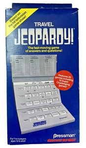 Travel Jeopardy! Vintage 1990 Pressman Games to Go for 1 to 4 Players EUC - Picture 1 of 4
