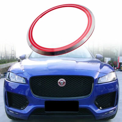 Red Front Hood Grille Emblem Sticker Decal Badge Logo Ring For Jaguar XE XF XJ - Image 1 of 4