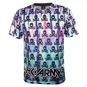 HK Army Dri Fit T-Shirt - All Over - Tie Dye Skulls - Small - Picture 1 of 2