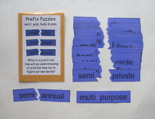 Teacher Made Literacy Center Resource Game Prefix Puzzle multi, poly, hemi, semi