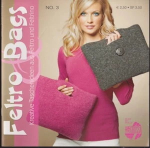 Bolsas Lana Grossa Feltro No. Cuaderno de punto de 3 bolsillos instrucciones de punto excelente - Imagen 1 de 2