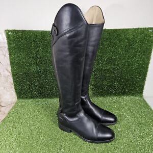 Ariat Kinsley Tall Black Leather Equestrian Riding Boots Slim Calf Womens 7.5