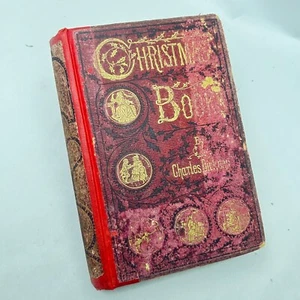 Christmas Books Charles Dickens 1869 Rare Deluxe 5 Stories Illustrated Antique - Bild 1 von 24