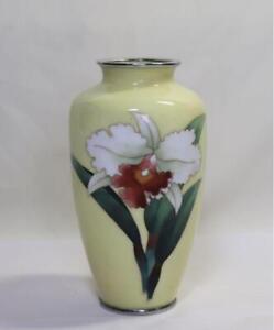 New ListingCloisonne Vase Flower Pattern 7.1 inch Japanese Vintage Figurine