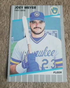 Fleer #191 1989 Joey Meyer - Cerveceros de Milwaukee - Imagen 1 de 2