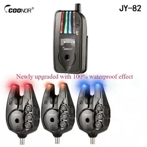 COONOR RX+Bite Alarm -3-Rod Set Including Suitcase and Receiver Carp Fishing - Picture 1 of 10