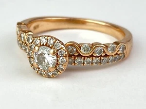 14k Gold & Diamond Engagement Ring - 3.68 grams / Size 6.25 - Picture 1 of 15