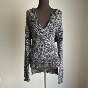 Volcom sz S Cotton long sleeve V neck open knit sweater - Picture 1 of 8