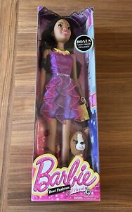 Barbie Best Fashion Friend 28" Doll & Plush Furry Friend NRFB African American