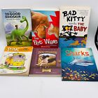 Kids Book Lot of 6 Paperbacks Disney Pixar Shark Pet Cat Dog Kitty Dino Guin Pig