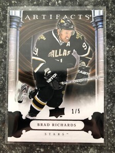 2009/10 UPPER DECK ARTIFACTS BLACK BRAD RICHARDS 1/5 CARD # 62