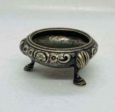 Raro PA&SS Phillip Ashberry & Sons Sheffield Plateado Salero Ornamentado 27 Foto 1 de 4