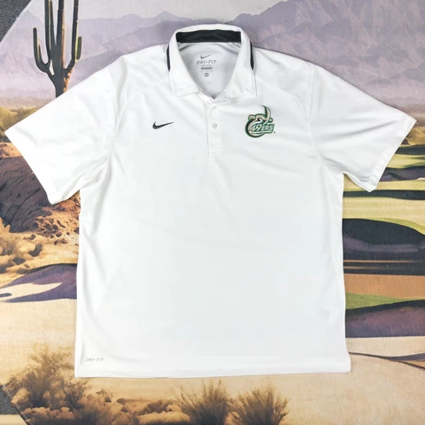 UNC Charlotte 49ers Nike Polo Shirt Mens XL White NCAA Football Short Sleeve Cover
