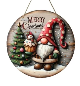 Gnomo Madera Feliz Navidad Colgante Decoración Navidad Casa Decoración 20cm - Imagen 1 de 5