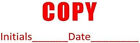 Copy with Initial and Date self Inking Stock Stamp - 4911 - RED