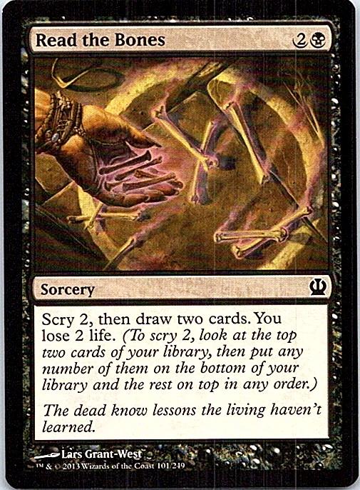 Read The Bones Magic The Gathering Theros Card Light Play X1 - Image 1 of 1
