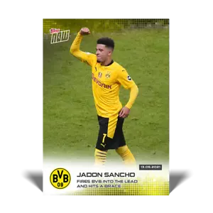 2021 Topps Now BVB Bundesliga Jadon Sancho #2 Borussia Dortmund Print Run 2194! - Bild 1 von 2