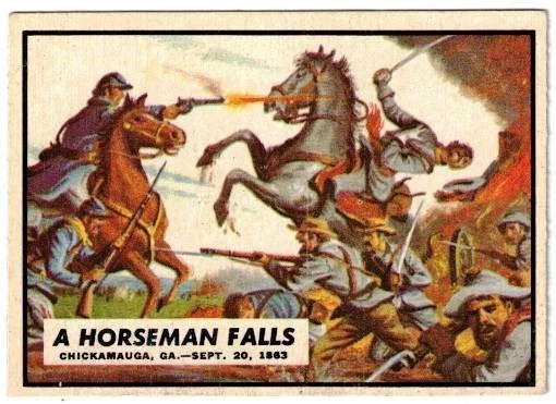 Civil War News 1962 Topps: Card #54 A Horseman Falls - Image 1 of 1