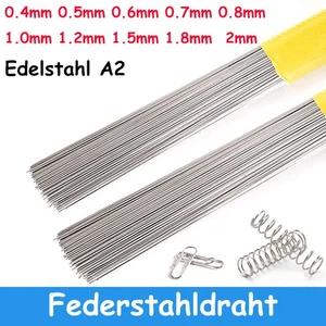 Durchmesser 0.4/0.5/1/1.5/1.8/2-3mm 304 Edelstahl Zugfeder Stahldraht Stangen - Picture 1 of 14