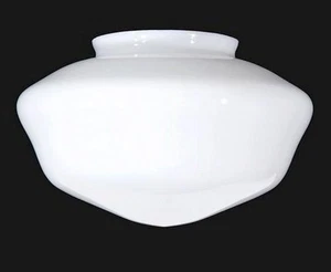 Schoolhouse Lamp Shade 6" X 12" White Milk Glass Ceiling Fan Light Pendant Globe - Picture 1 of 3