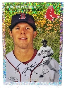 2023 Topps Chrome Platinum Anniversary DUSTIN PEDROIA rifrattore a macchie 134/150 - Foto 1 di 3