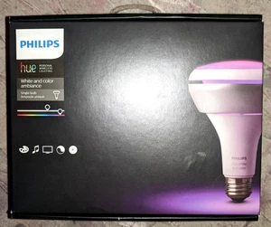 Philips Hue White and Color Ambiance Br30 Bluetooth Smart LED Bulb (NEW) - Picture 1 of 7