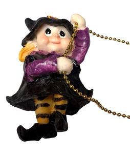 Holiday Resin Halloween Hat Witch Ceiling Fan Lamp Pull Gold Chain 3.25' H. - Picture 1 of 5