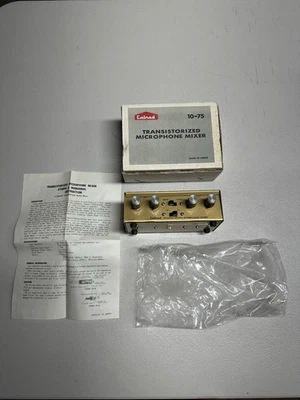 NOS Vintage Calrad Stereo Microphone Transistorized Mixer Model 10-75 Japan NIB - Image 1 of 4