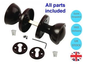 Paar schwarze runde Kugelstil Körtelfelge Türknauf Zuggriffe Ausschnitt Set - Bild 1 von 52