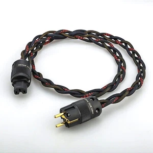 Cable de alimentación amplificador de audio de alta fidelidad EE. UU. UE trenza Schuko OCC cable de fuente de alimentación - Imagen 1 de 11