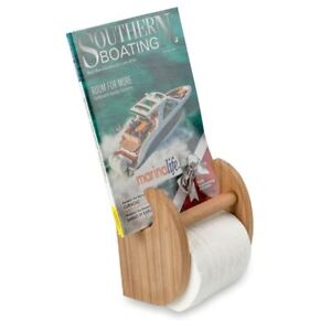 Unique Traditional Solid Teak Magazine and Toilet Paper Holder