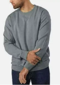 English Laundry Men's Long Sleeve Terry Crew Neck Pullover True Grey - Picture 1 of 2