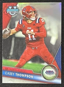 2023 Bowman Chrome U Refractor Casey Thompson Florida Atlantic SEE PICS - Picture 1 of 4