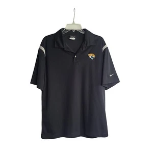 Nike Golf Polo NFL Jacksonville Jaguars Dri Fit Black Men's Large Swoosh NFL - Picture 1 of 9