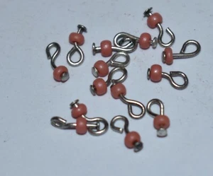 TINY GLASS PENDANT BEADS * GLASS AND SILVERTONE METAL*DOLL JEWELRY*assorted - Picture 1 of 2