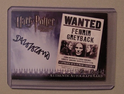 Harry Potter-Dave Legeno-Fenrir Greyback-Cinema-Film-Signature-Autograph Card - Image 1 of 3