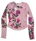 Nwt $68 Free People Women's Betty's Garden Floral Top Small Pink Mesh Fitted A1
