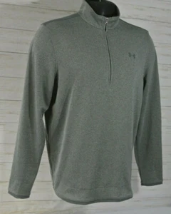 UNDER ARMOUR COLDGEAR Tg. Maglione pullover GRANDE uomo grigio 1/2 zip core pile - Foto 1 di 12