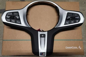 NEW OEM BMW STEERING WHEEL TRIM WITH HEATING & MF CONTROL BUTTONS 5A587A 8094049 - Picture 1 of 2