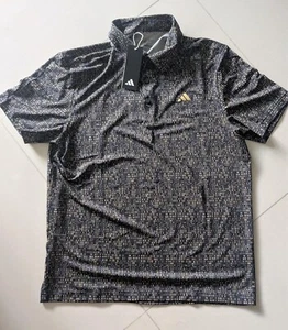 Adidas Ultimate 365 power Grid print Polo golf shirt sports casual Large IX2030 - Picture 1 of 2