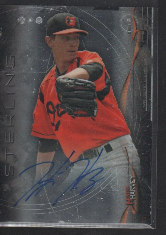HUNTER HARVEY 2014 BOWMAN STERLING PROSPECTS AUTO CARD #BSPA-HH - Image 1 of 1