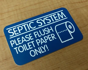 Sistema séptico - SOLO PAPEL HIGIÉNICO AL RAS letrero de baño / placa baño lavabo - Imagen 1 de 2