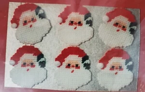Design Works Six Face Santa Christmas decor ornaments plastic canvas kit NEW - Picture 1 of 3
