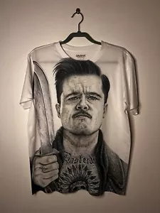 RARA Camicia Promo Bastardi Inglouriosi Film AOP Aldo Raine Tarantino L - Foto 1 di 2