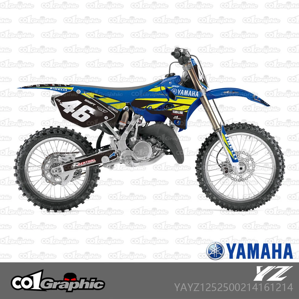 KIT COMPLETO CALCOMANÍAS GRÁFICAS PEGATINAS PARA YAMAHA YZ 125/250 2002-2014 Foto 1 de 1
