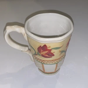Fitz & and Floyd Bellacara Goldenrod Holiday Xmas Tasse - Bild 1 von 6