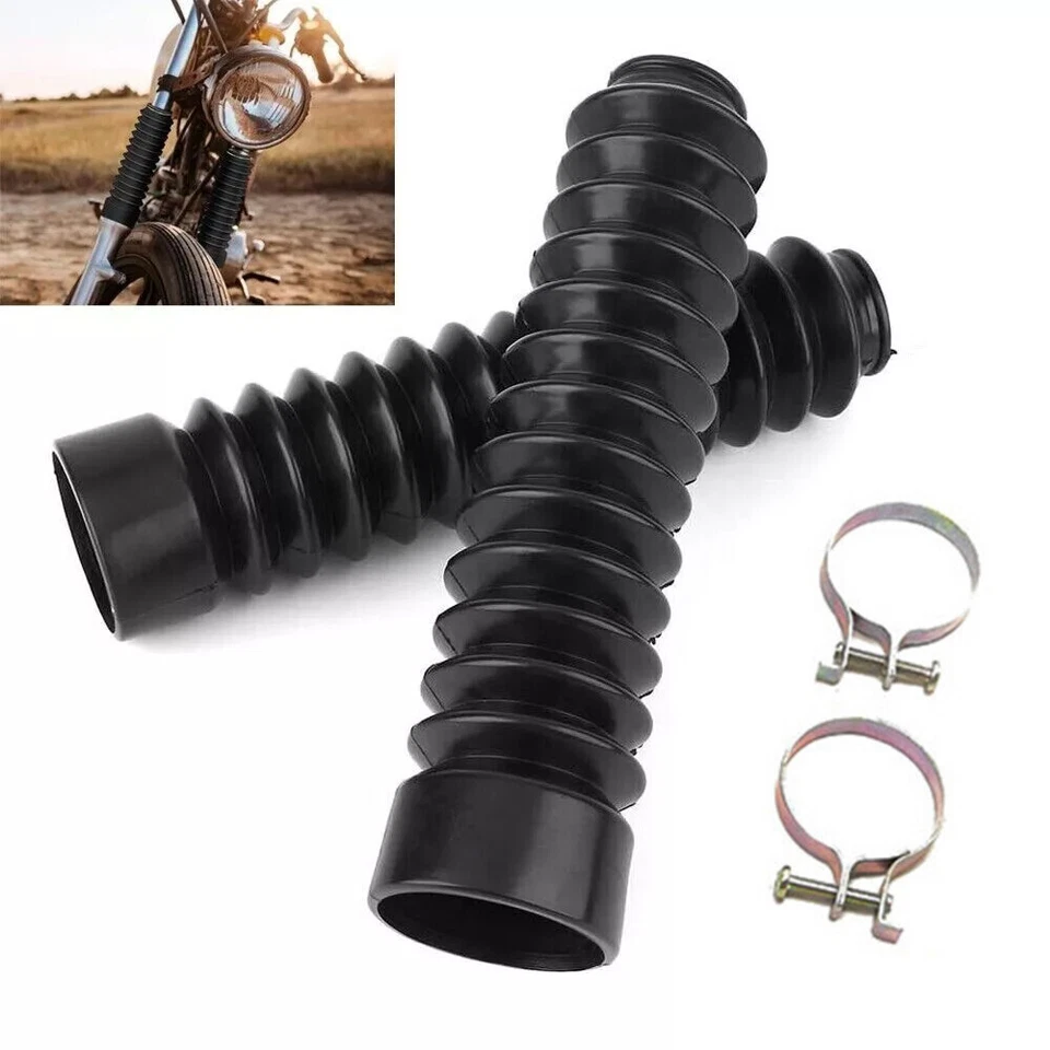 35mm Motorcycle Scooter Front Fork Dust Cover Rubber Boots Fork Shock Absorber Foto 1 de 4