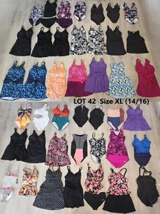 42 Lot Best Brands Swim Dress Swimwear - SIZE XL (14/16) - Wholesale - Clearance - Picture 1 of 22