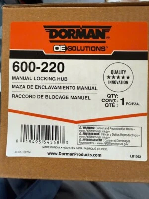 Buje de bloqueo Dorman 600-220 para 05-20 Ford F-250 SD F-350 SD F-450 SD F-550 SD Foto 1 de 2