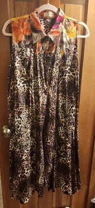 Beautiful Gottex Swim Cover Up. Animal Print With Tropical Colors/Top. Pristine. - Picture 1 of 4